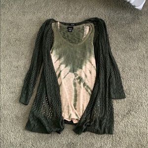 Cardigan and tank top